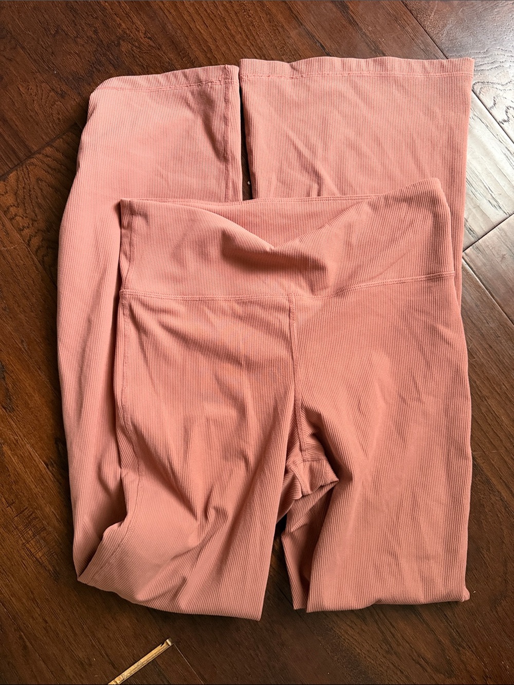 Gap Seamless Ribbed High-Waist Leggings - Dusty Rose flare